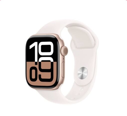 Apple Watch Series 10 GPS 42mm Rose Gold Aluminium Case with Light Blush Sport Band - S/M