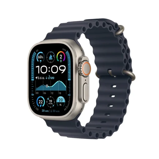 Apple Watch Ultra 2 GPS + Cellular 49mm Natural Titanium Case with Navy Ocean Band (2024)